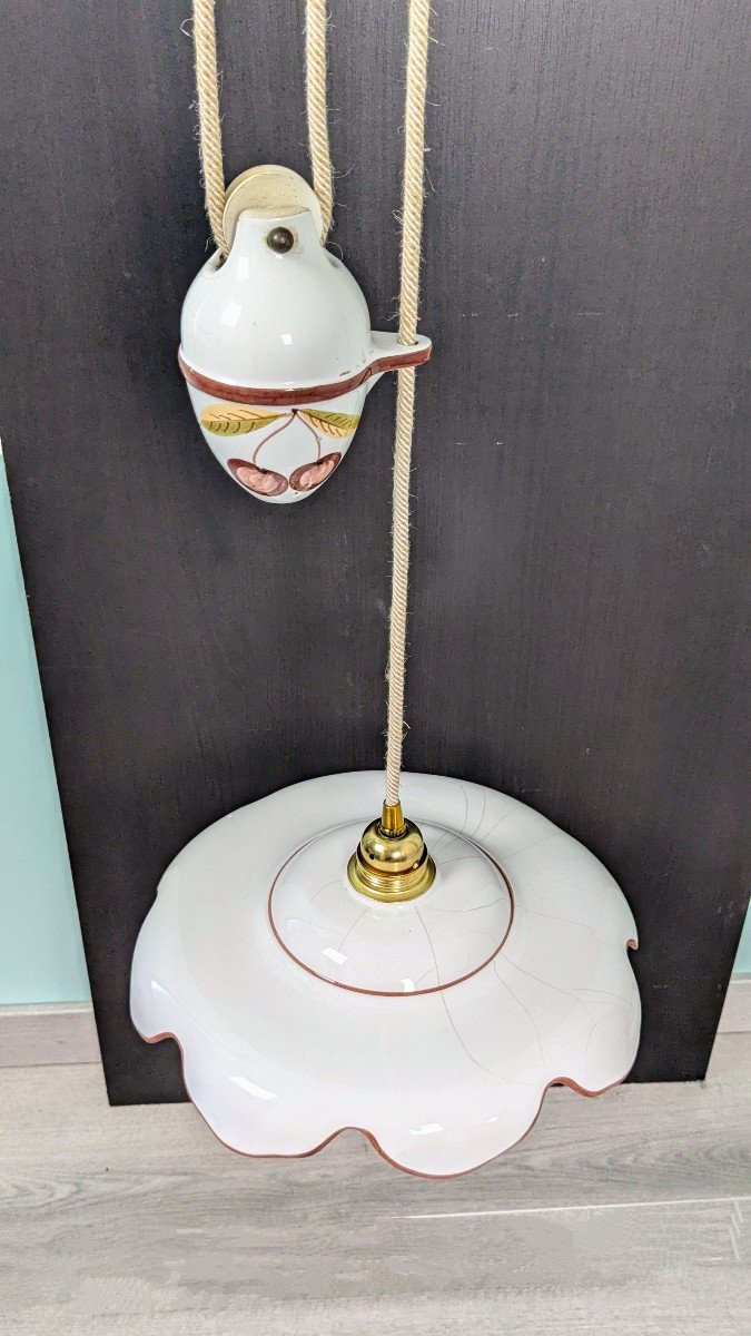 Vintage Ceramic "up And Down" Pendant Light-photo-3