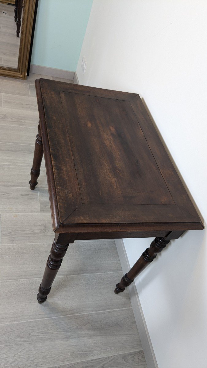 Ancienne Table à écrire De Style Napoléon En Bois Massif-photo-3