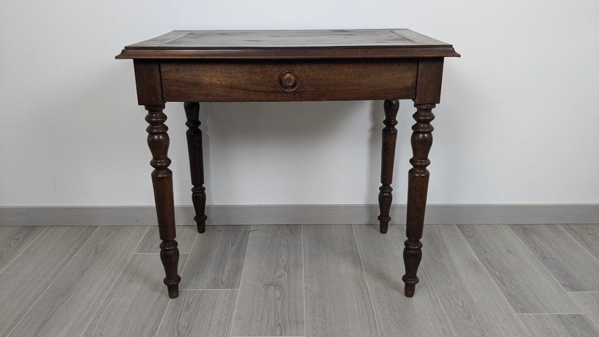 Ancienne Table à écrire De Style Napoléon En Bois Massif