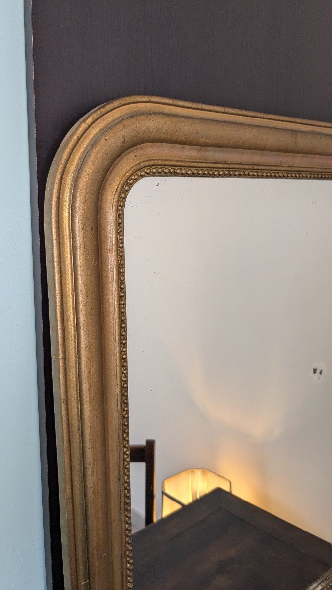 Louis Philippe Period Mirror Gilded 87 X 66 Cm-photo-4