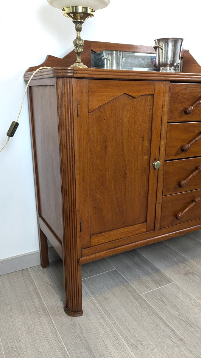 Vintage Mahogany And Mahogany Veneer Sideboard-photo-3