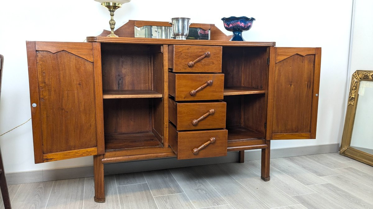 Vintage Mahogany And Mahogany Veneer Sideboard-photo-4