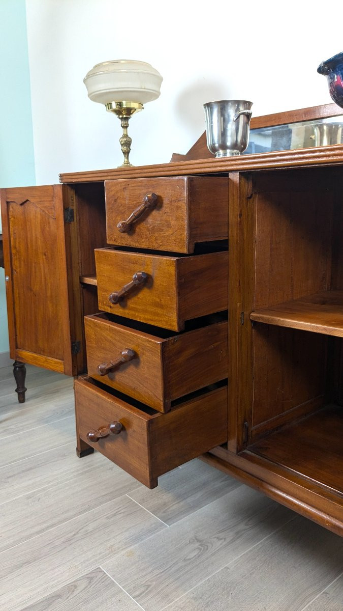 Vintage Mahogany And Mahogany Veneer Sideboard-photo-1