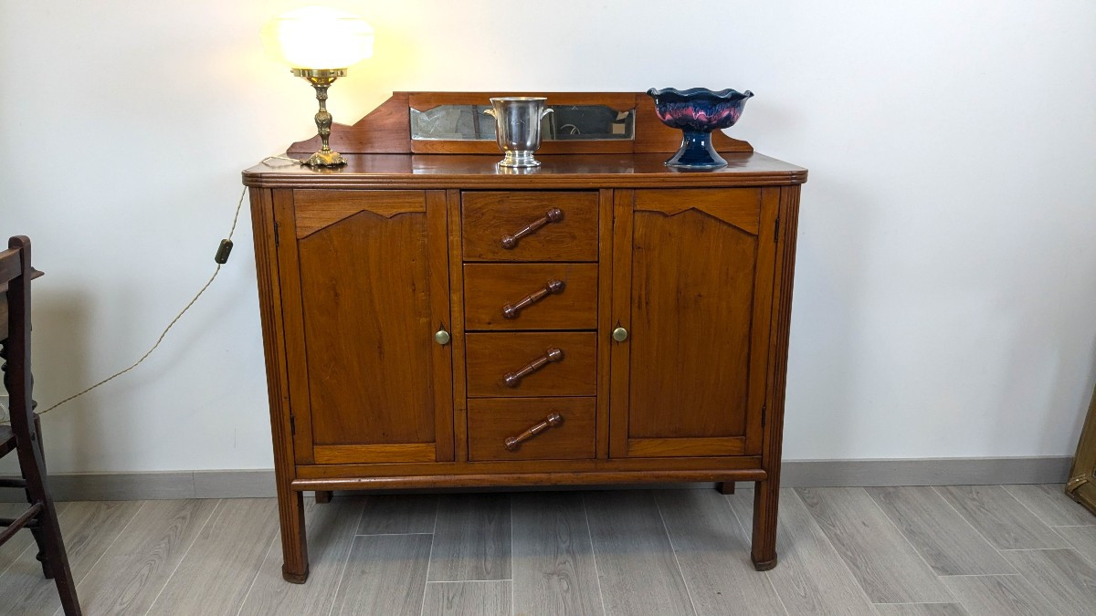 Vintage Mahogany And Mahogany Veneer Sideboard-photo-7