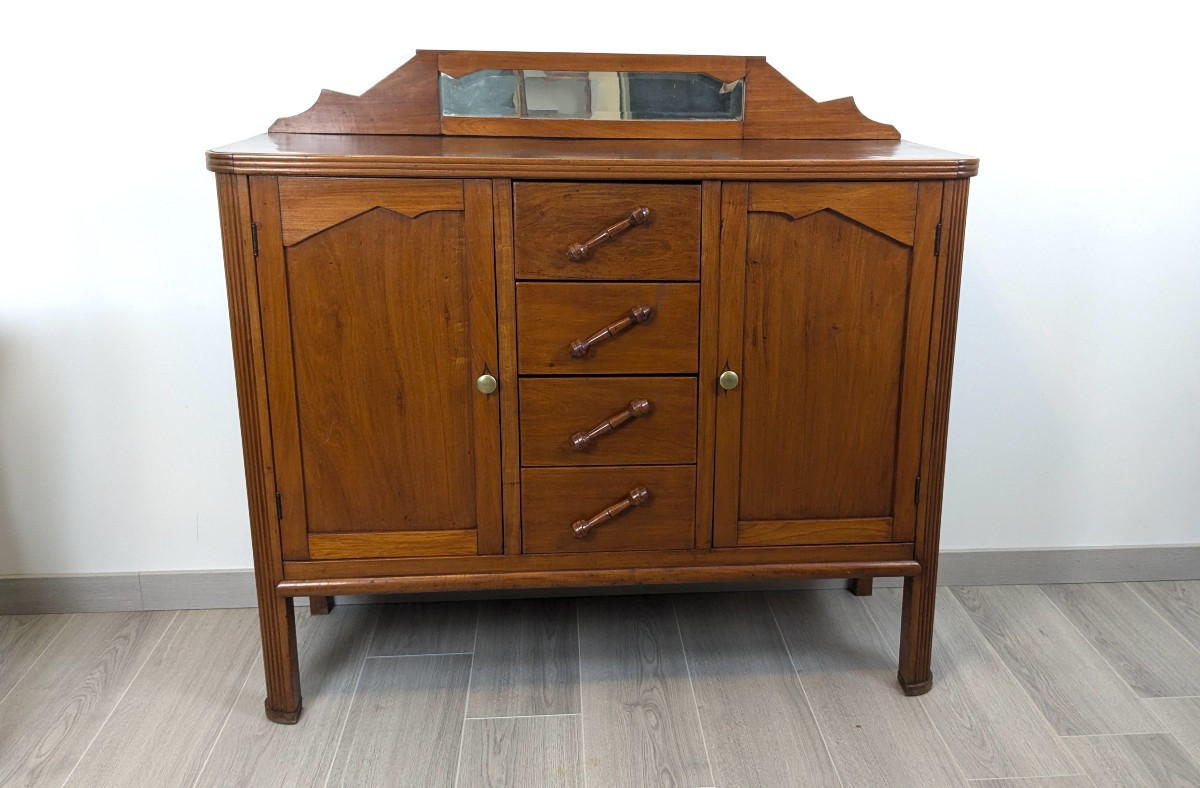 Vintage Mahogany And Mahogany Veneer Sideboard