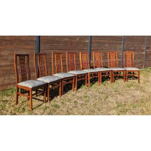 Ensemble De 8 Chaises Vintages Scandinaves revisitées