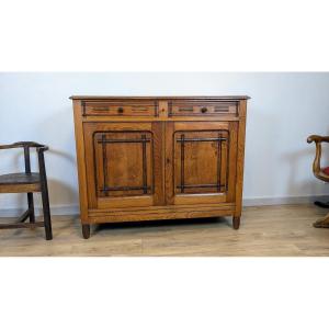 Early 20th Century Solid Wood Country Sideboard