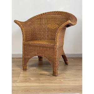 Fauteuil En Rotin Vintage