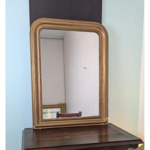 Miroir d'époque Louis Philippe Doré 87 X 66 Cm