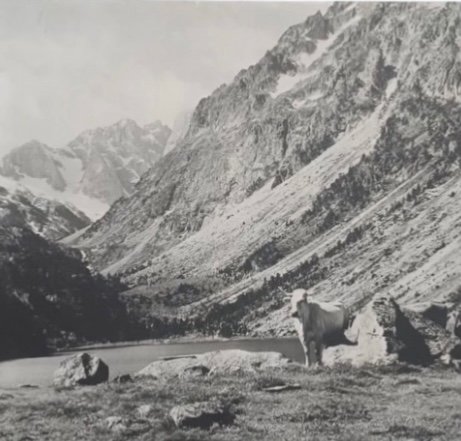 Lake Gaube. XXl Photo Of A Pyrenean Landscape. 175 X 120cm. Attributed To Alix-photo-2