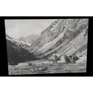 Le Lac De Gaube. XXl Photo D’un Paysage Pyrénéen. 175 X 120cm. Attribué à Alix