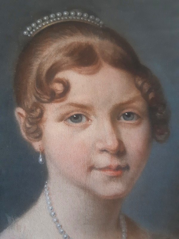 Ravissant Portrait De Jeune Femme Aux Pastels Entourage De Louis-léopold Boilly (1761-1845) -photo-3