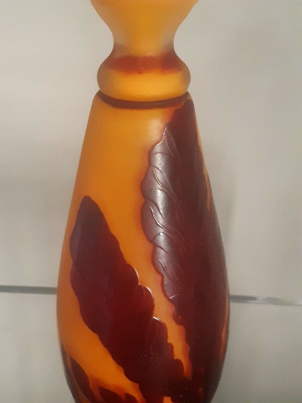 Art Nouveau Gallé Vase With Seaweed-photo-2