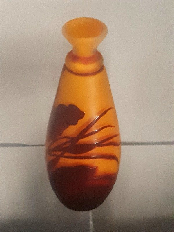 Art Nouveau Gallé Vase With Seaweed-photo-3