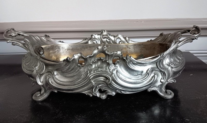 Victor Saglier (1809-1894) Important Rocaille Style Silver Bronze Planter