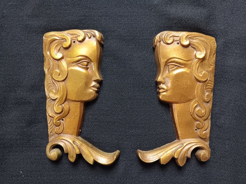 Rare Paire De Bronzes d'Ornement D' époque Art Déco Circa 1930 - 1940