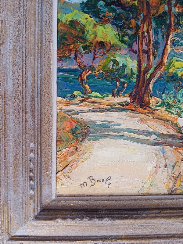 Maurice Barle (1903-1961)  Golfe De Saint-tropez Mer Méditerranée Tableau Saint Tropez Art déco-photo-7