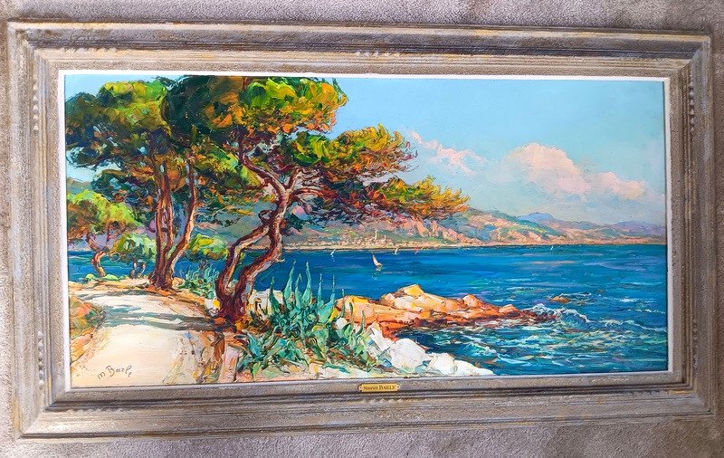 Maurice Barle (1903-1961)  Golfe De Saint-tropez Mer Méditerranée Tableau Saint Tropez Art déco