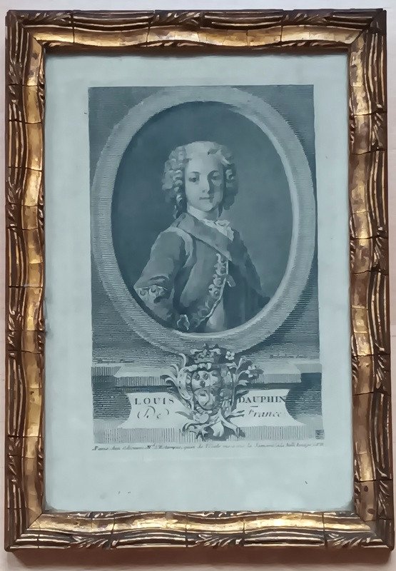 Rare Paire De Gravures Portraits De Louis Dauphin De France Fils De Louis XV -photo-4