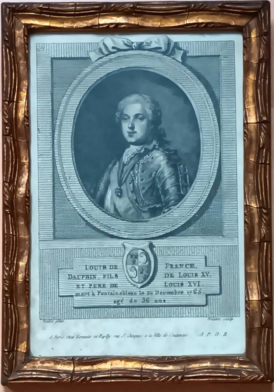 Rare Paire De Gravures Portraits De Louis Dauphin De France Fils De Louis XV -photo-5