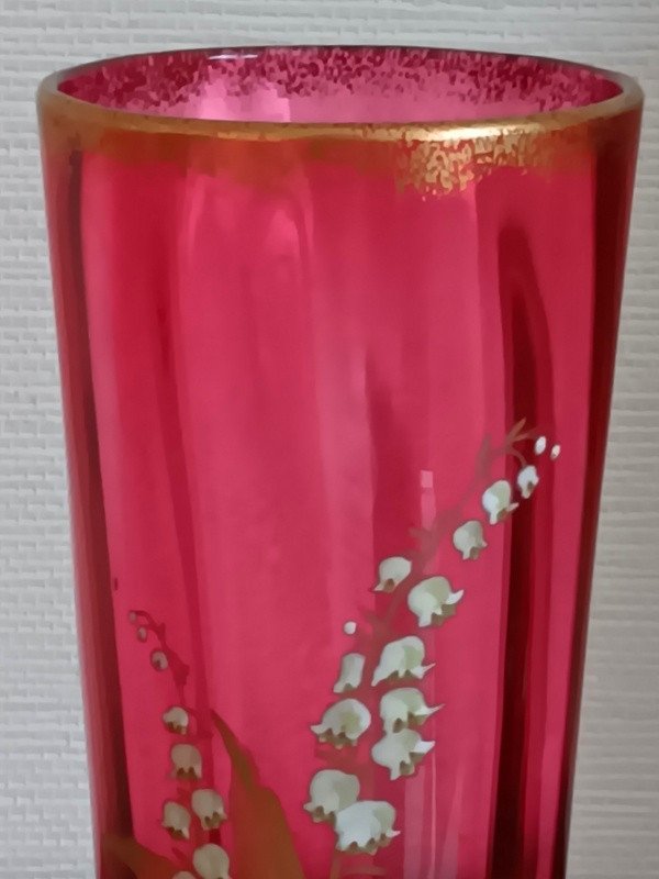 Superbe Vase Legras Montjoye Au Muguet Art Nouveau-photo-2