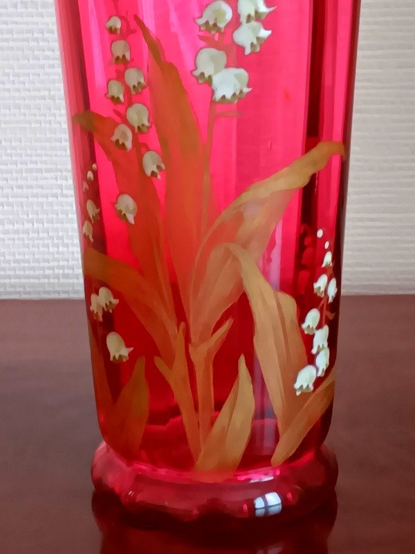 Superbe Vase Legras Montjoye Au Muguet Art Nouveau-photo-3