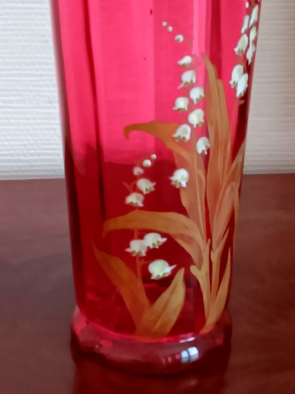 Superbe Vase Legras Montjoye Au Muguet Art Nouveau-photo-4