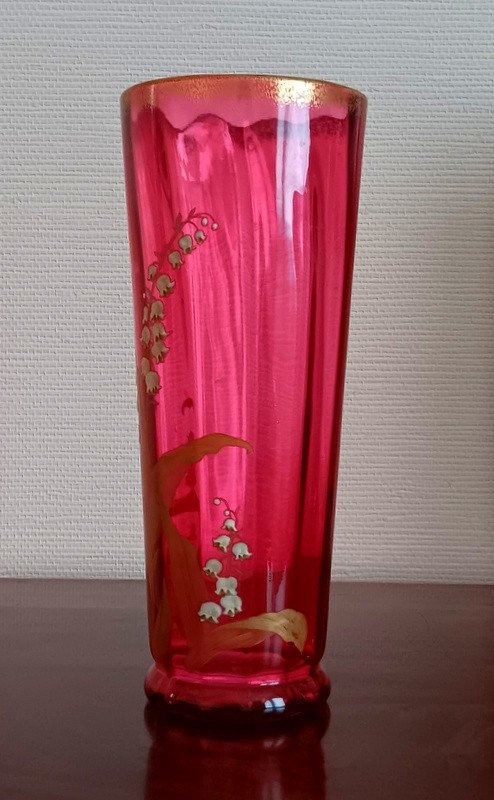 Superbe Vase Legras Montjoye Au Muguet Art Nouveau-photo-4