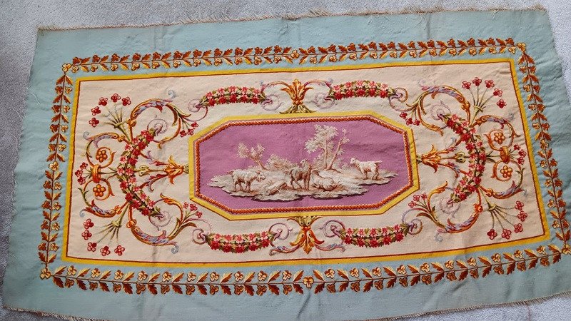 Exceptional Set Of Two Romantic Period Tapestries Beauvais Circa 1805 Never Used-photo-1