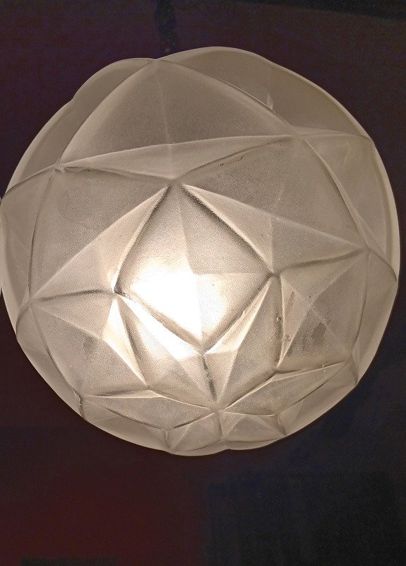 Art Deco Ball Chandelier Ceiling Light Pendant Lamp Circa 1930 -photo-8