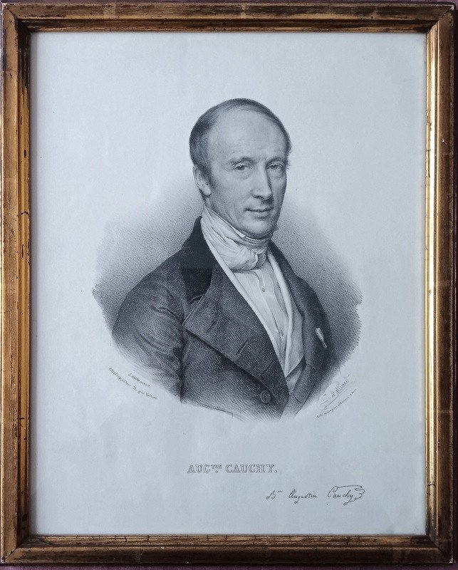 Augustin - Louis Cauchy Rare Portrait By Zephirin Belliard Lithographed By Gregoire Et  Deneux-photo-2