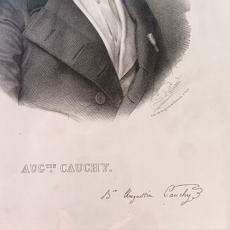 Augustin - Louis Cauchy Rare Portrait By Zephirin Belliard Lithographed By Gregoire Et  Deneux-photo-3