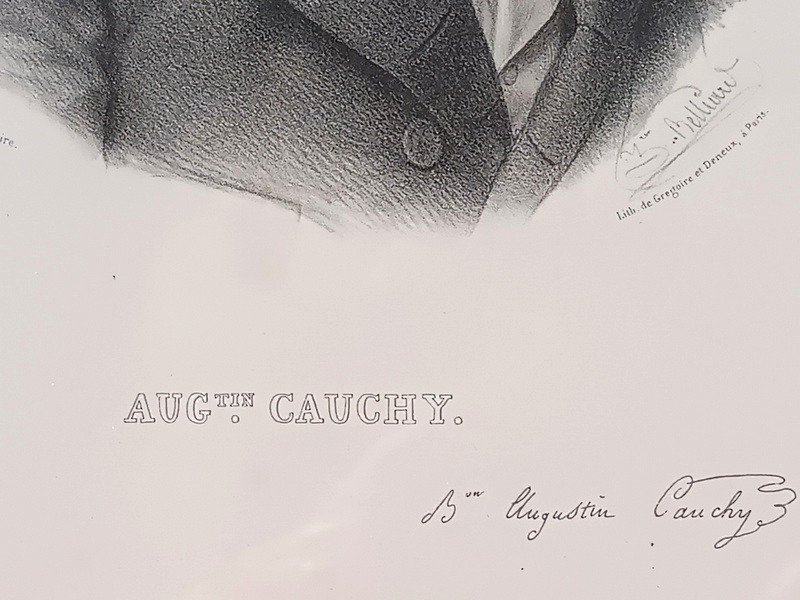 Augustin - Louis Cauchy Rare Portrait By Zephirin Belliard Lithographed By Gregoire Et  Deneux-photo-3