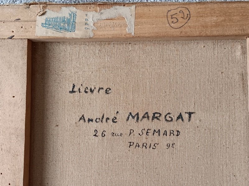 André Margat (1903-1997) Lièvre Dans Les Vignes Tableau Peinture-photo-3