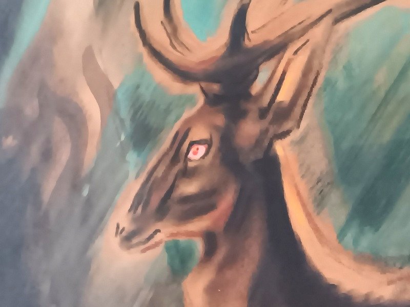 André Margat (1903-1997) Pastel Representing The Deer Of Saint Hubert -photo-6