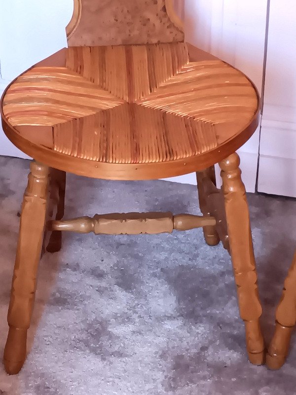 Pair Of Nancy School Stepladder Chairs In Art Nouveau Marquetry Wood-photo-2