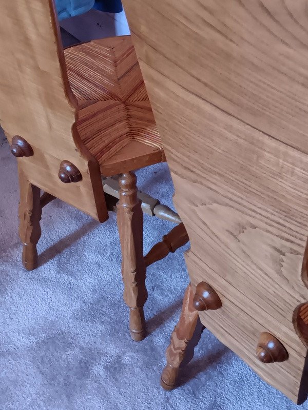 Pair Of Nancy School Stepladder Chairs In Art Nouveau Marquetry Wood-photo-6