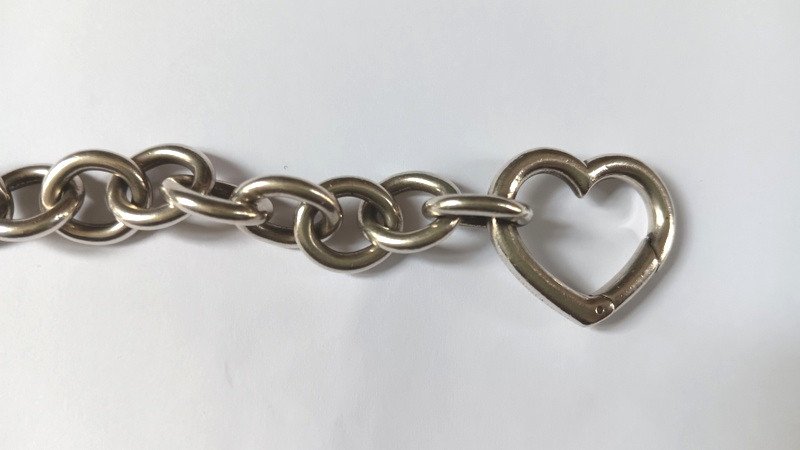 Tiffany & Co Sterling Silver Heart Bracelet Minerva 44, 41 G-photo-1