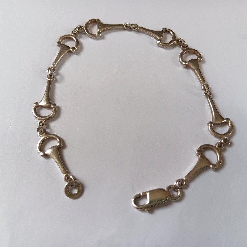 Solid Silver Horsebit Link Bracelet