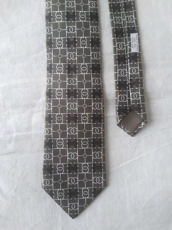 Silk Tie With H Decor Hermès Paris