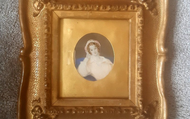 Portrait Miniature Sur Ivoire De Frances Russell Of Maison Dieu Dover Jeune Femme Anglaise -photo-2