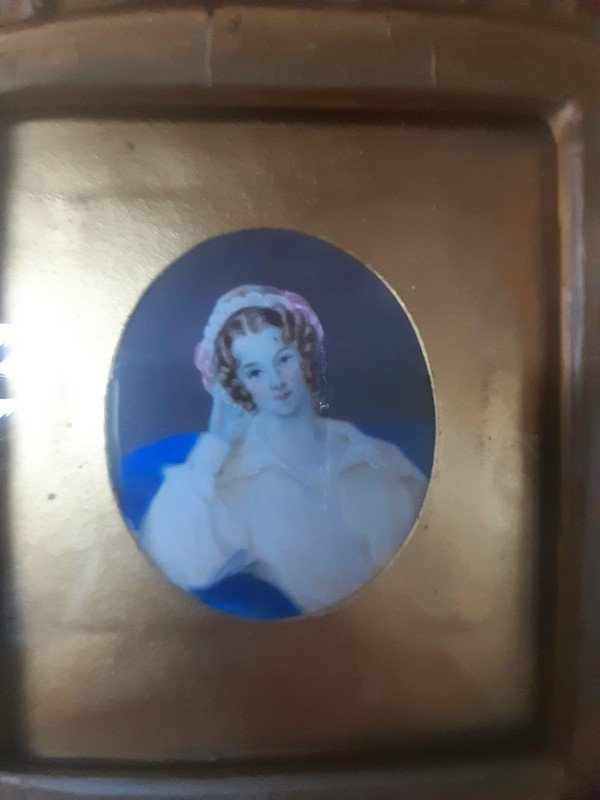 Portrait Miniature Sur Ivoire De Frances Russell Of Maison Dieu Dover Jeune Femme Anglaise -photo-3