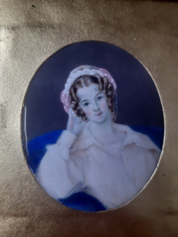 Portrait Miniature Sur Ivoire De Frances Russell Of Maison Dieu Dover Jeune Femme Anglaise -photo-4