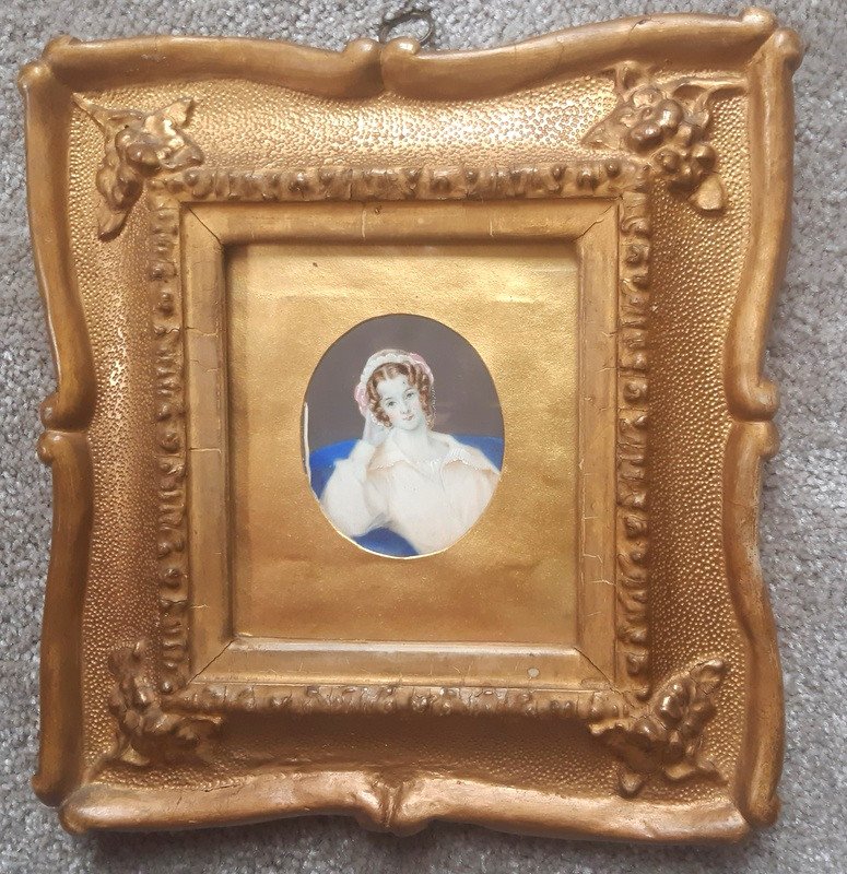 Portrait Miniature Sur Ivoire De Frances Russell Of Maison Dieu Dover Jeune Femme Anglaise -photo-4