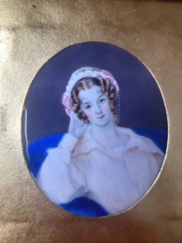 Portrait Miniature Sur Ivoire De Frances Russell Of Maison Dieu Dover Jeune Femme Anglaise -photo-6