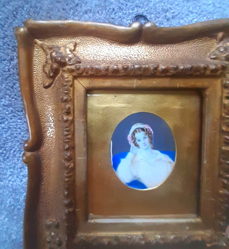 Portrait Miniature Sur Ivoire De Frances Russell Of Maison Dieu Dover Jeune Femme Anglaise -photo-1