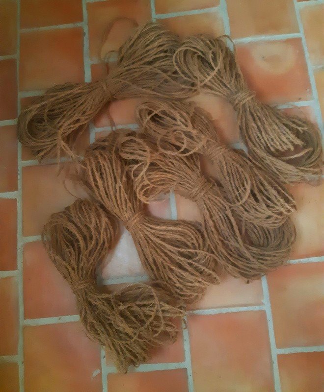 Wonderful Hemp Twine From An Old Olive Press Provence XIXth Century