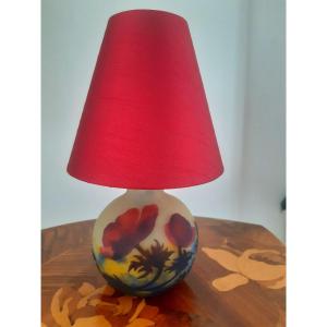 Lovely Muller Night Light With Anemones Art Nouveau Art Deco