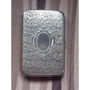 Lovely Cigarette Case Box In Sterling Silver And Vermeil