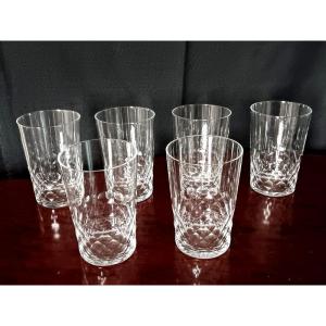 Baccarat 6 Glasses Chauny Palerme Scale Model Goblets Mug For Beer, Cocktail, Whiskey Or Orangeade